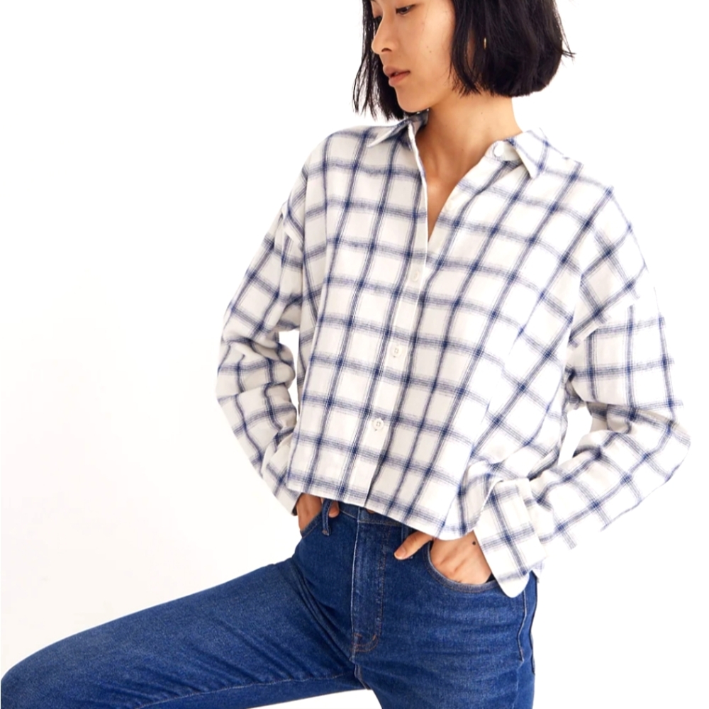 MADEWELL Flannel Crop (W 1X) - Picture 3 of 9
